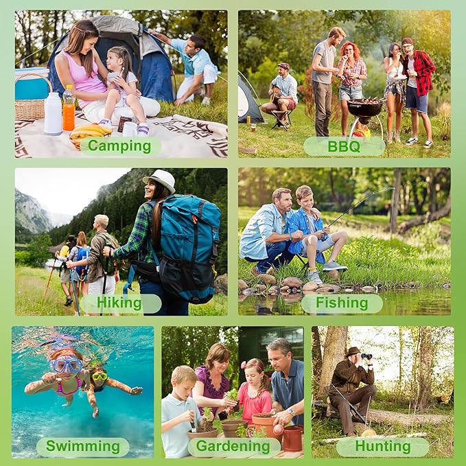 12 Pack Mosquito Repellent Bracelets for Adults & Kids, Individually Wrapped, DEET Free, Natural and Waterproof Band