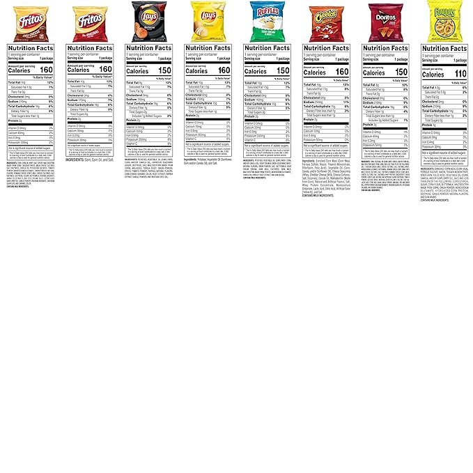 Frito-Lay Variety Packs, Party Mix, Single Serve Bags, 2.41 Pounds (40 Pack)