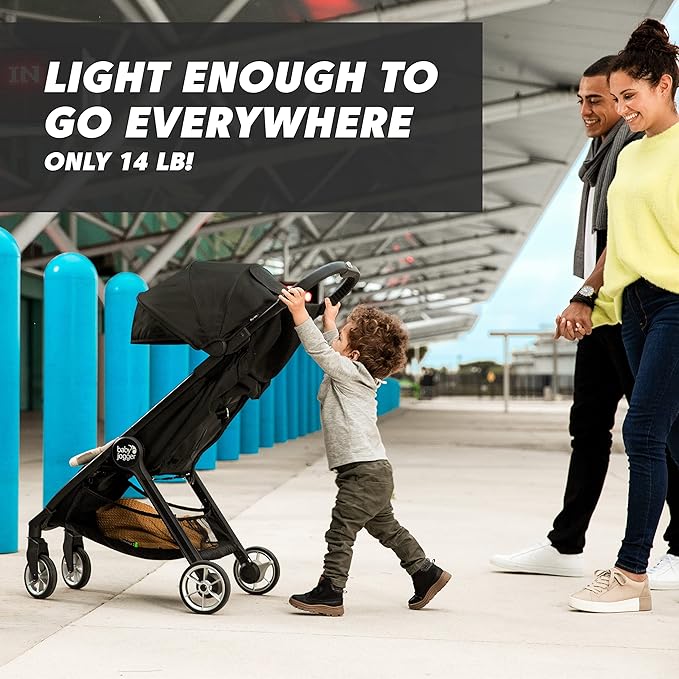 Baby Jogger City Tour 2 Ultra-Compact Travel Stroller Lightweight Foldable Pike Exclusive Includes Belly Bar Leatherette Handlebar and Premium Fabric
