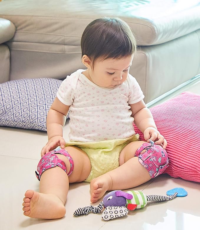 Simply Kids Baby Crawling Knee Pads (2 Pairs), Rodilleras para Bebe - Comfortable Knee Protector for Toddler, Infant, Girl, Boy, Crawler