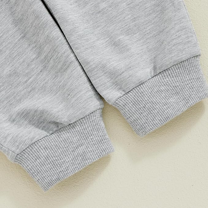 Baby Boy Fall Clothes Set Long Sleeve Letter Print Sweatshirt Pants Toddler Infant Outfits 6 12 18 24 Months 2T