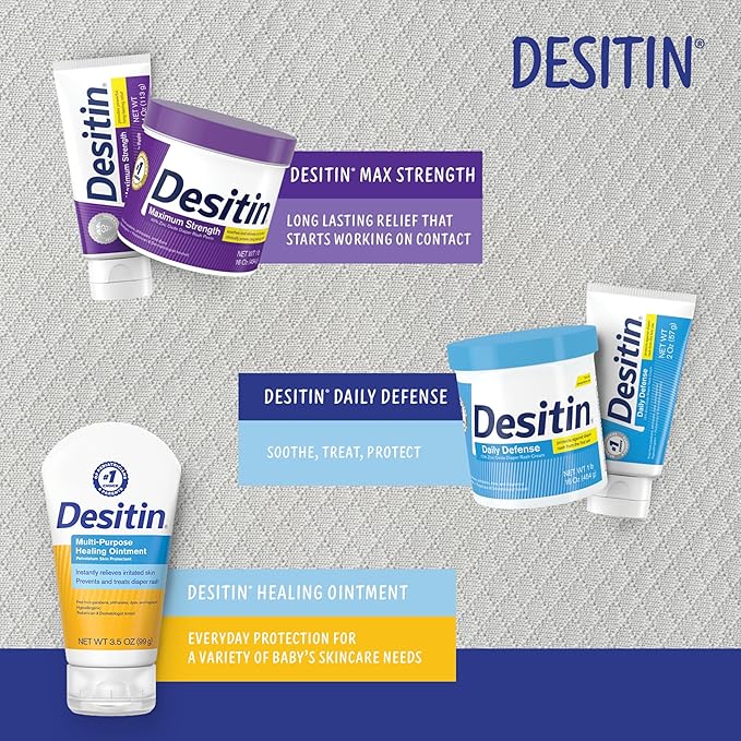 Desitin Skin Protectant And Diaper Rash Ointment Multi-Purpose With Vitamins A & D, Travel Size, 3.5. Oz Tube