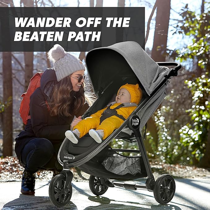 Baby Jogger City Mini GT2 All-Terrain Lightweight Stroller with Forever Air Tires One-Hand Fold and All-Wheel Suspension Pike Exclusive Includes Belly Bar Leatherette Handlebar & Premium Fabric