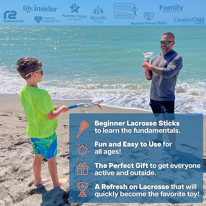 Mini Toss Lacrosse Sticks - Teen Boy Gifts & Outdoor Lacrosse Gifts - Beach Pool Games for Kids All Ages & Best Easter Gifts for Teen Boys Ages 6 7 8 9 10 11 12 + Year Old Boys Toys Gift Ideas 2026