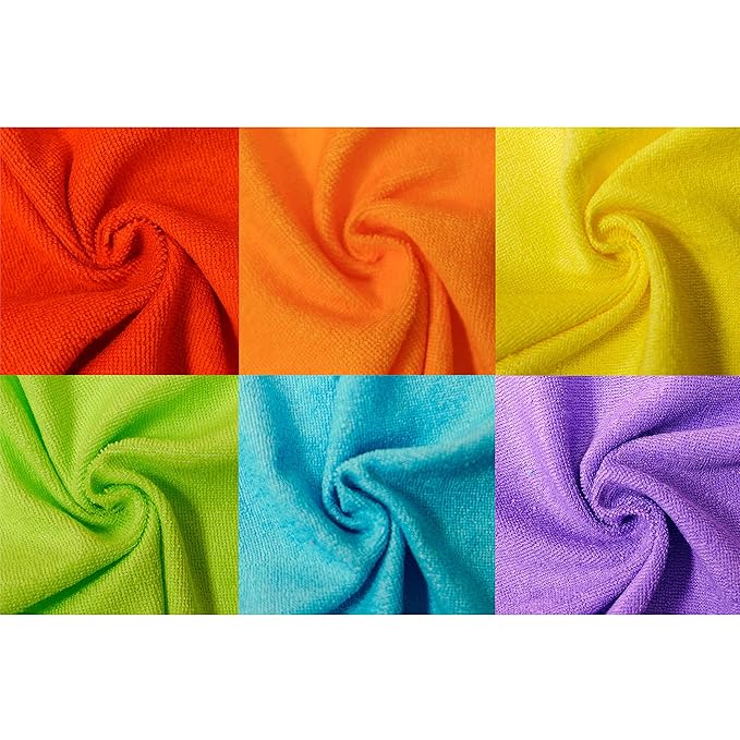 Neat Solutions Solid Knit Terry Washcloth Set, Multi-color, 12-Count