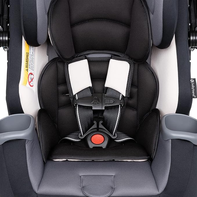 Baby Trend Cover Me 4-in-1 Infant Toddler Convertible Car Seat with Adjustable/Removable Canopy for Sun Protection & 2 Cup Holders, Black