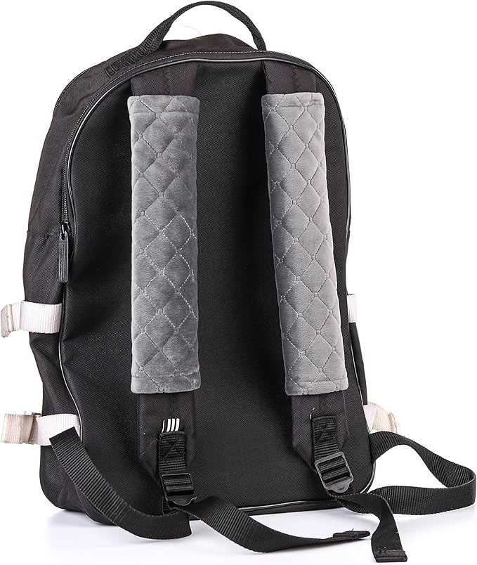 Amooca Soft Auto Seat Belt Cover Seatbelt Shoulder Pad Cushions 2 PCS for a More Comfortable Driving Universal Fit for All Cars and Backpack Dark Gray