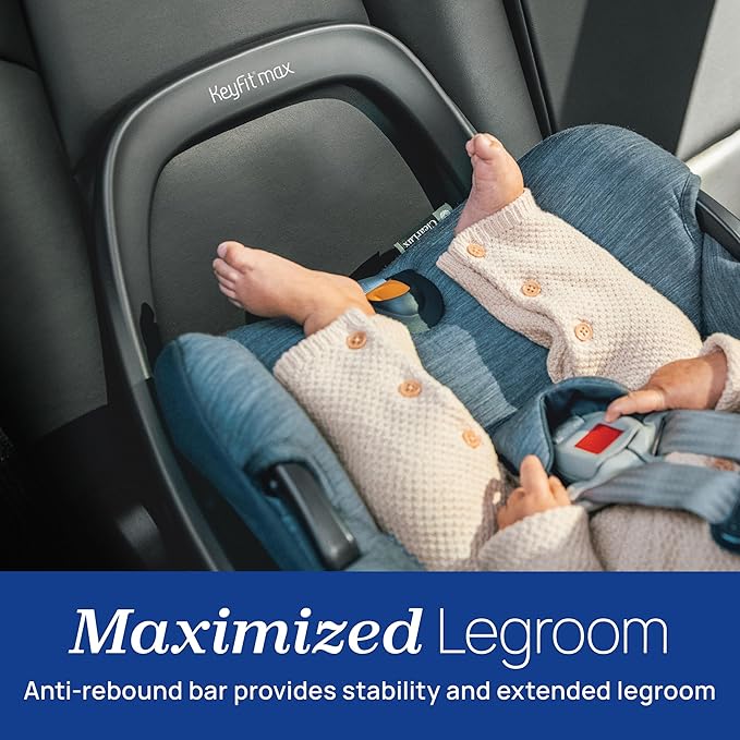 Chicco KeyFit Max Infant Car Seat Base, Stay-in-Car Base for Second Vehicle, Compatible with Chicco KeyFit, KeyFit 30, KeyFit 35 and KeyFit Max Infant Car Seats | Anthracite/Grey