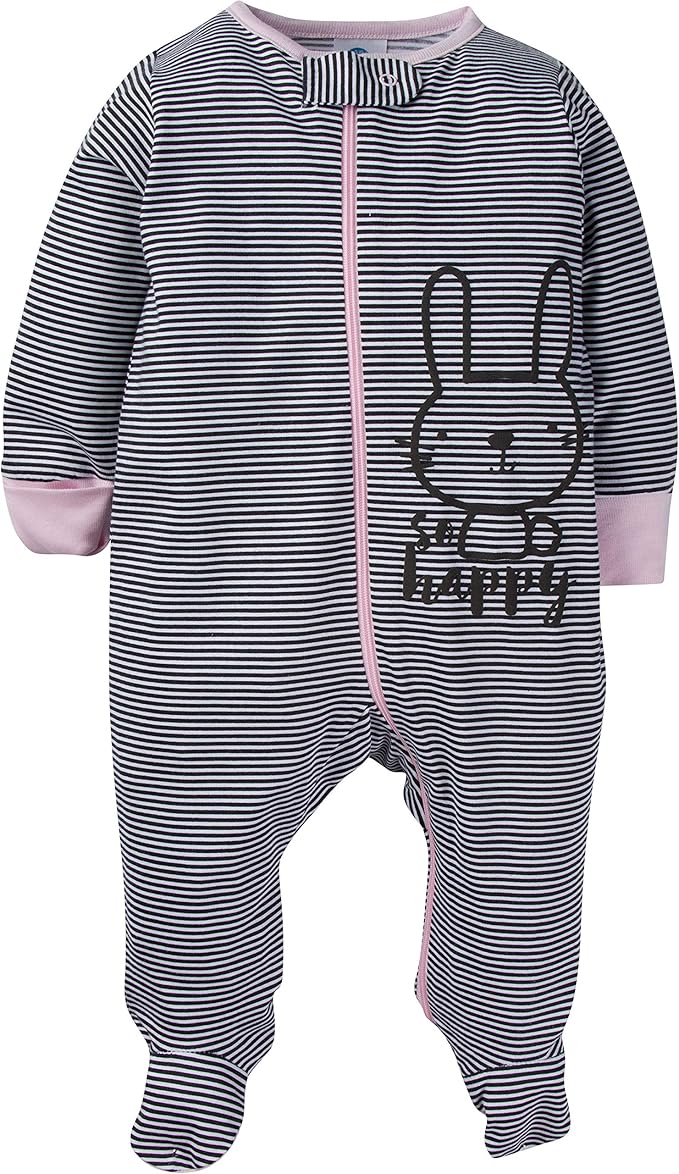 Gerber baby-girls 4 Pack Sleep 'N Play Footie
