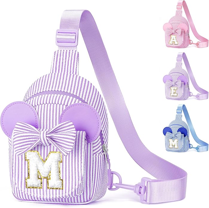 YOOLIFE Valentines Day Gifts for Kids Girl - Sling Bags for Girls Kids | Initial Small Crossbody Purses for Girl Kid Birthday