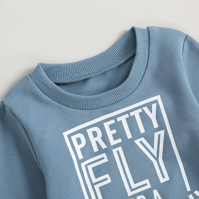 Infant Baby Boy Fall Clothes Set Funny Letter Sweatshirt Pant Outfit Toddler Winter Clothes 6 12 18 Months 2T 3T