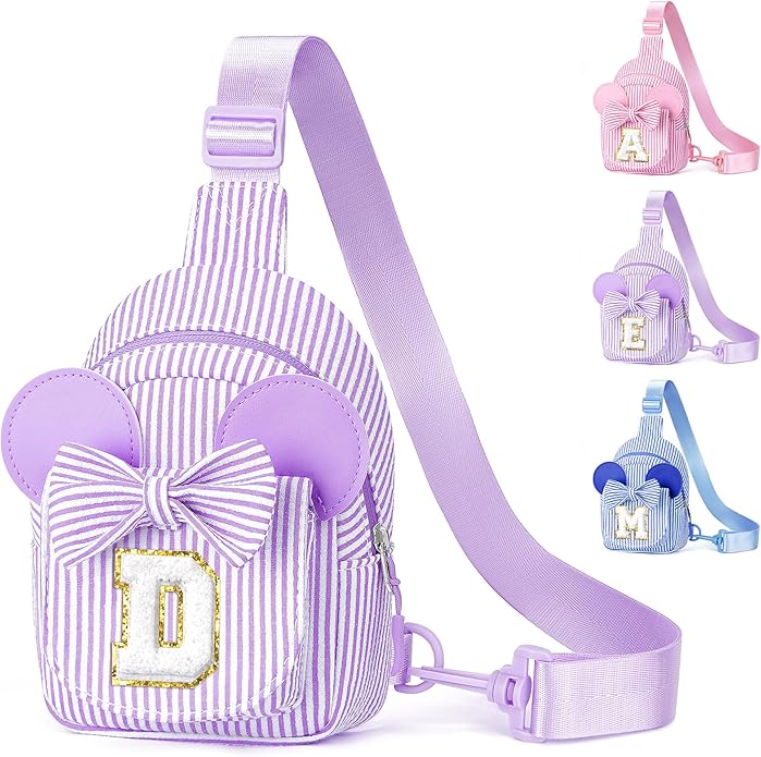 YOOLIFE Valentines Day Gifts for Kids Girl - Sling Bags for Girls Kids | Initial Small Crossbody Purses for Girl Kid Birthday