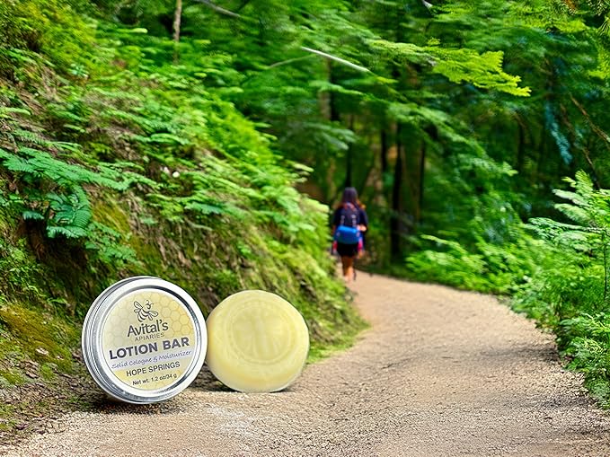 Hope Springs Solid Lotion Bar – 1.2 oz Natural Beeswax Moisturizer for Dry Skin | Shea Butter, Avocado & Argan Oils | Refreshing Citrus Lavender Scent | Plastic-Free, Handcrafted Luxury Lotion Bar