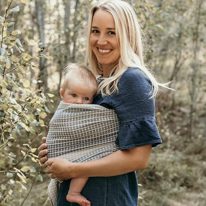 Hip Baby Wrap - Baby Wraps Carrier for Infants and Toddlers - Soft, Durable Cotton Toddler Sling Carrier for Babies 8-35 lbs - Comfortable, Versatile for Nursing, Baby Shower Gifts - Moon Honeycomb