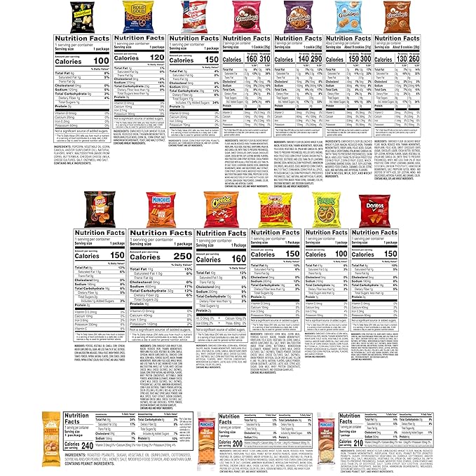 Frito-Lay Ultimate Snack Care Package, Variety Assortment of Chips, Cookies, Crackers & More, 3.39 Pounds, (Pack of 40)