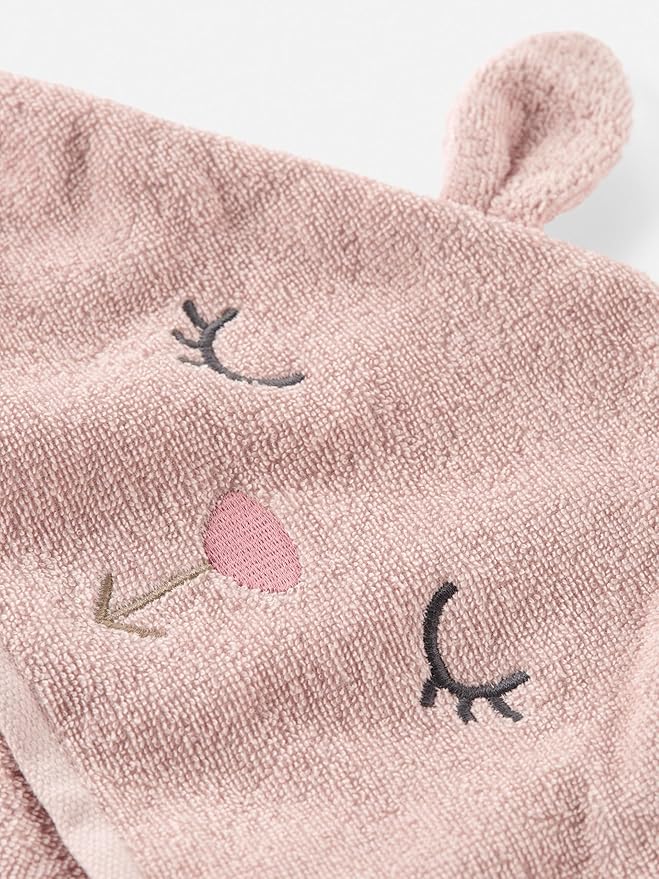 Little Planet by Carter's Baby Organic Cotton Bath Towel, Dusty Rose, OSZ