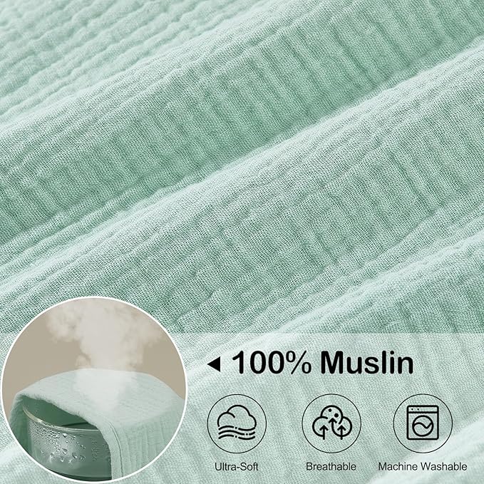 Unicorn Castle Hooded Baby Towels 2Pack 100% Muslin Baby Bath Towels for Newborn Animal Design Ultra-Soft Baby Girl Boy Bath Essentials 30 X 30 Inch,Green Dinosaur - Beige