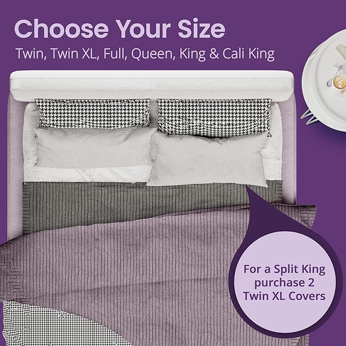 SafeRest CloudGuard - Twin XL Size Hybrid Mattress Protector & Pad (Extra Padded) - Waterproof Quilted Pillow Top Mattress Cover - Thick, Plush & Fitted Mattress Topper for Bed