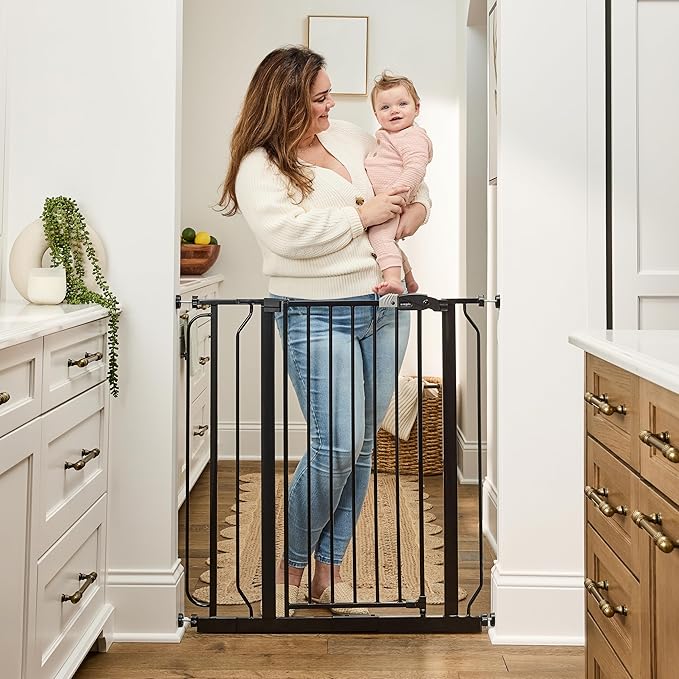 Regalo Safety 36" Extra Tall Baby Safety Gate for Doorways & Bottom of Stairs, Pressure Mount, for 6-24 Months, Toddlers & Pets, Tested & Safe for 30 Years, American Designed, American Owned