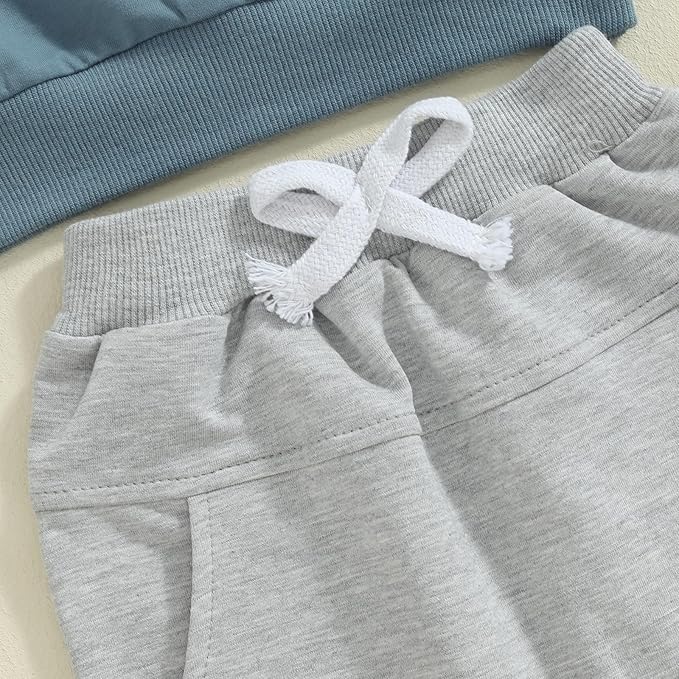 Infant Baby Boy Fall Clothes Set Funny Letter Sweatshirt Pant Outfit Toddler Winter Clothes 6 12 18 Months 2T 3T