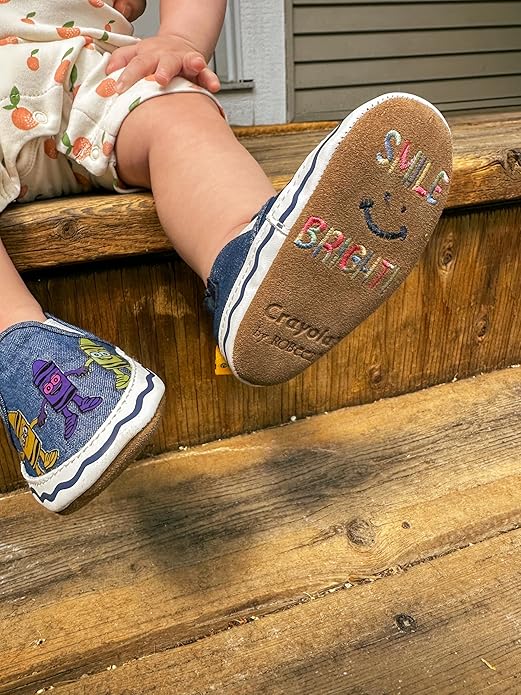 Robeez Baby Boys and Unisex Soft Soles Slip-Resistant Crib Shoes Slippers Moccasins for Infant and Toddler, 0-24 Months
