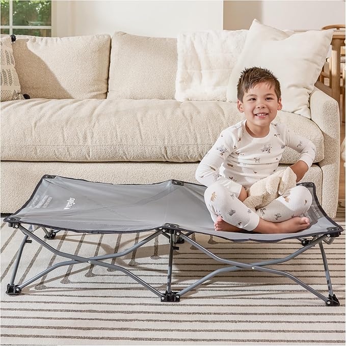 Regalo My Cot Portable Travel Bed, Grey, 1 Count (Pack of 1)
