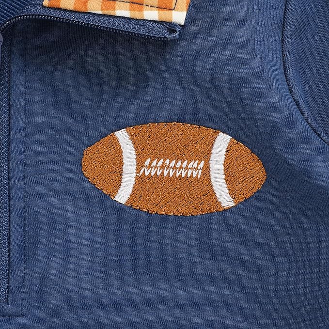 Toddler Boy Quarter Zip Collared Pullover Long Sleeve Fall Winter Baby Boy Clothes Outfit 12M-4T
