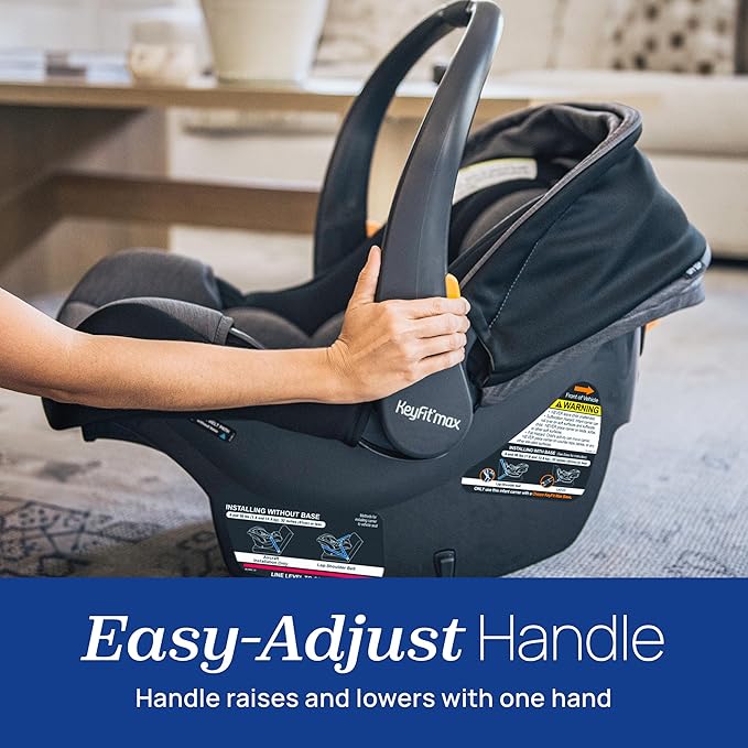 Chicco KeyFit Max ClearTex Infant Car Seat and Base, Rear-Facing Seat for Infants 4-30 lbs., Infant Head and Body Support, Compatible with Chicco Strollers, Baby Travel Gear | Lupine/Purple