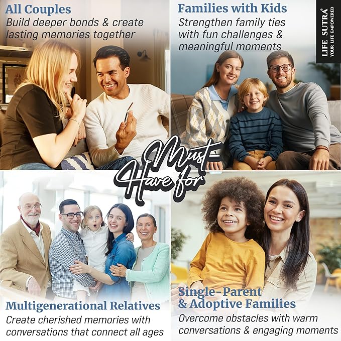 Life Sutra Family Connect - 400 Conversation Starter Cards for Families, Teens & Kids, Car Travel Communication Game, Social Skills & Mindful Therapy Talk, Fun