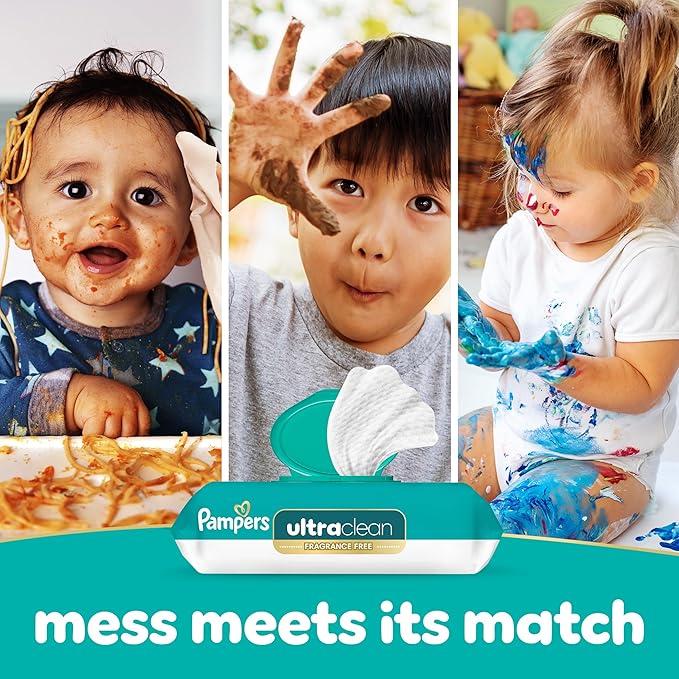 Pampers Ultra Clean Baby Wipes (Previously 'Free & Gentle'), 99% Water, Hypoallergenic, Unscented, 100% Plant Based, Plastic-Free, 936 Baby Wipes Total (12X Flip-Top Packs) [Packaging May Vary]
