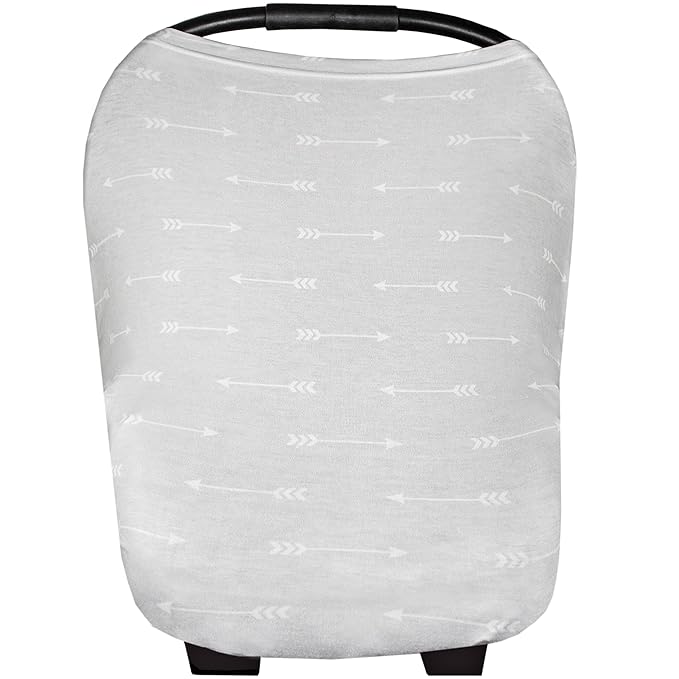 Baby Car Seat Cover Canopy and Nursing Cover Multi-Use Stretchy 3 in 1 Gift "Summit" by Copper Pearl