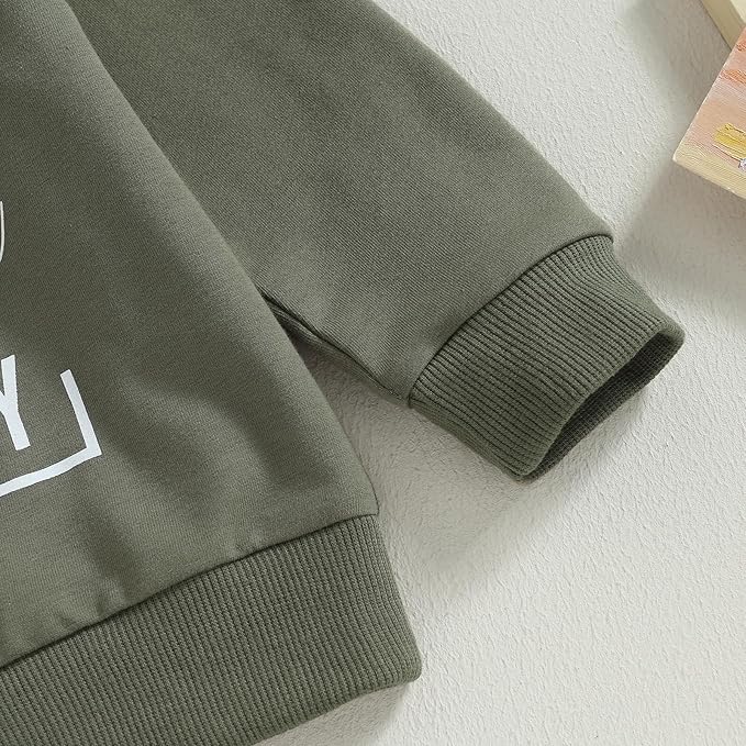 Baby Boy Fall Clothes Set Long Sleeve Letter Print Sweatshirt Pants Toddler Infant Outfits 6 12 18 24 Months 2T