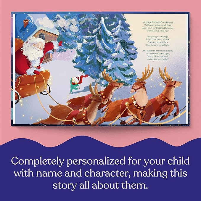Personalized Christmas Book - Baby's First Customized Gift - Night Before Christmas Book - Custom Name Children's Gift
