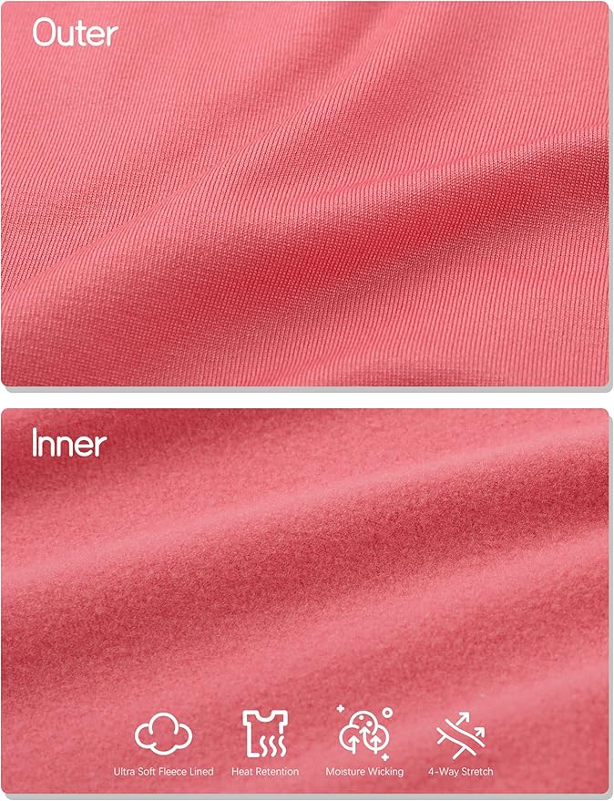 VZV 2T-6Y Toddler Thermal Set Thermal Underwear for Kids Fleece Lined Toddler Base Layer Long Johns for Kids Boys Girls