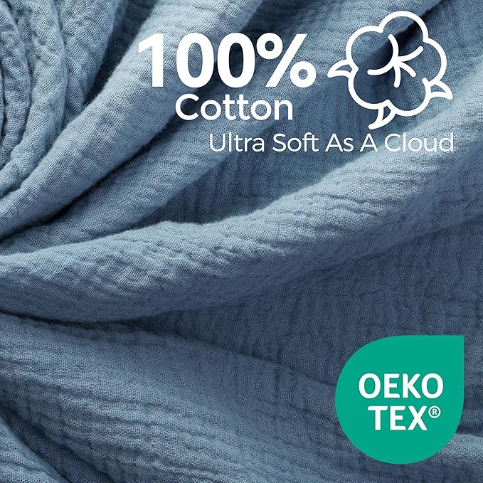 Momcozy Baby Washcloths - 4 Layer Design| Medium Thickness| Soft & Absorbent| Premium Cotton for Newborns' Skin-Great for Bathing, Wiping & on-the-go Use, Shower Gift and Essential(5 Pack, 10x10 inch)