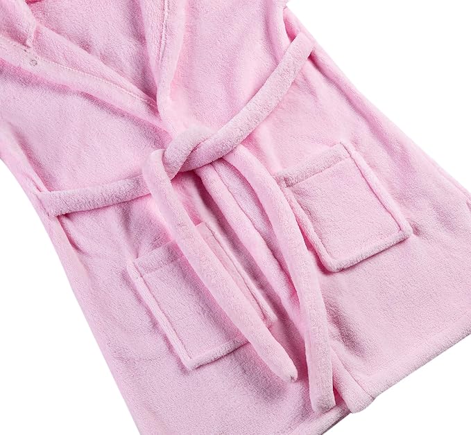 Kids Boys Girls Shark Soft Hooded Bathrobe Toddler Robe with Animal Hood