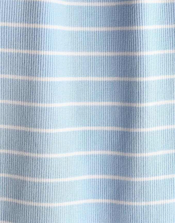 moimoln Stripe Pajamas Set 12M-8Y Ribbed Unisex Baby & Toddler, Soft Viscose, Snug-Fit, Everyday Sleepwear