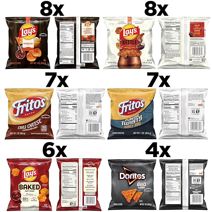 Frito Lay Backyard Barbecue Mix Variety Pack, 3.46 Pounds, (Pack of 40)