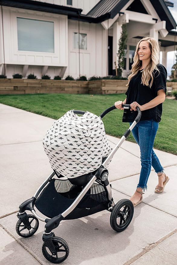 Copper Pearl Multi-Use Cover: Car Seat Covers, Nursing Cover, and Stroller Cover for Sun - Stretchy Fabric, All-Season Use, Stylish Designs, Easy Access for Moms - Wild
