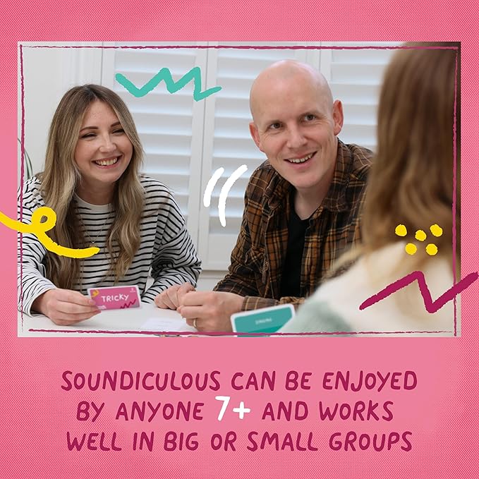Soundiculous - The Hilarious Family Party Game of Ridiculous Sounds | Fast-Paced, Easy-to-Leam Card Game | Great for Game Night, Travel & Holidays (New Edition)