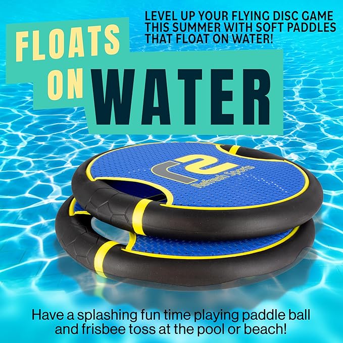 Fun Bouncy Paddle & Stringy Ball Toss & Catch Game - Easy to Use for Kids All Ages - Soft Foam Design for Safe Play Indoors or Outdoors - Also Works as Flying Disc - Great Gift Idea for Boys & Girls