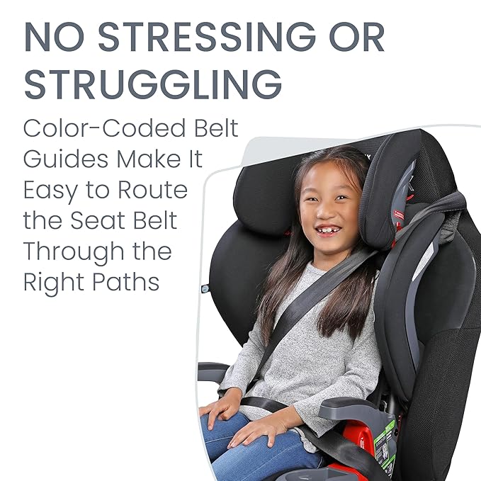 Britax Grow with You ClickTight Harness-2-Booster Car Seat, 2-in-1 High Back Booster, Black Contour