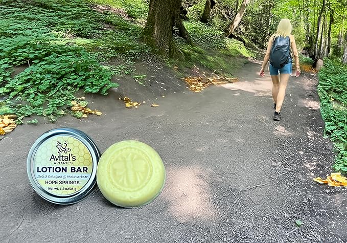 Hope Springs Solid Lotion Bar – 1.2 oz Natural Beeswax Moisturizer for Dry Skin | Shea Butter, Avocado & Argan Oils | Refreshing Citrus Lavender Scent | Plastic-Free, Handcrafted Luxury Lotion Bar