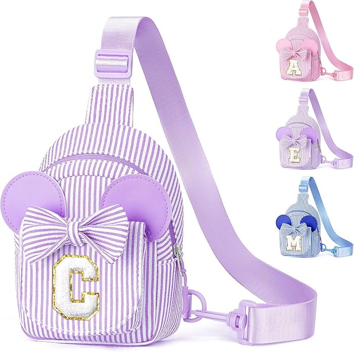 YOOLIFE Valentines Day Gifts for Kids Girl - Sling Bags for Girls Kids | Initial Small Crossbody Purses for Girl Kid Birthday