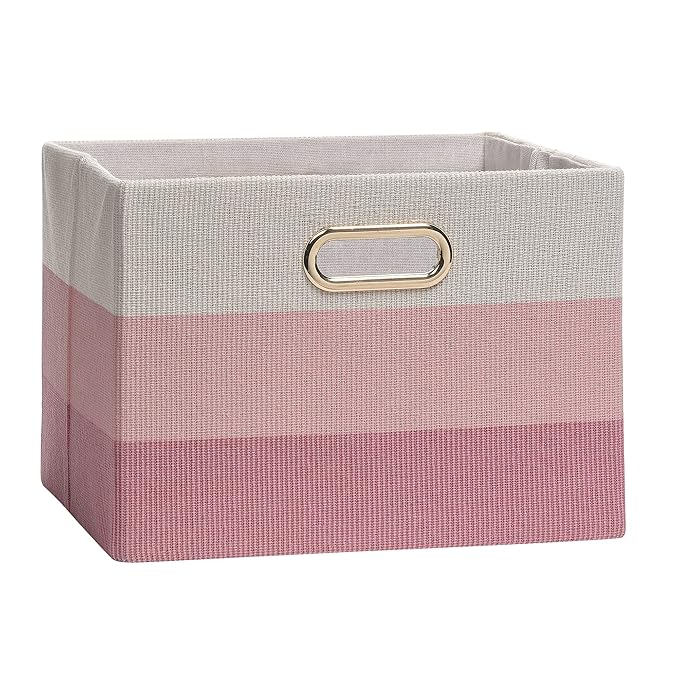 Lambs & Ivy Pink/White 5-Piece Luxury Infant/Newborn/Baby Gift Basket