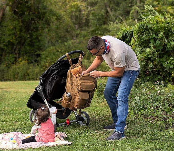Sling Diaper Bag for Dad; Single-handed Diaper Changing System. Changing Pad and much more included