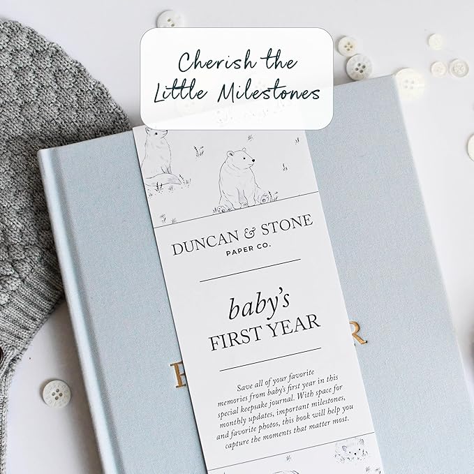 Baby First Year Book - Heirloom Keepsake Baby Memory Book to Record Important Milestones, Photos & More - Pregnancy Books (Sage Green,112 Pages)