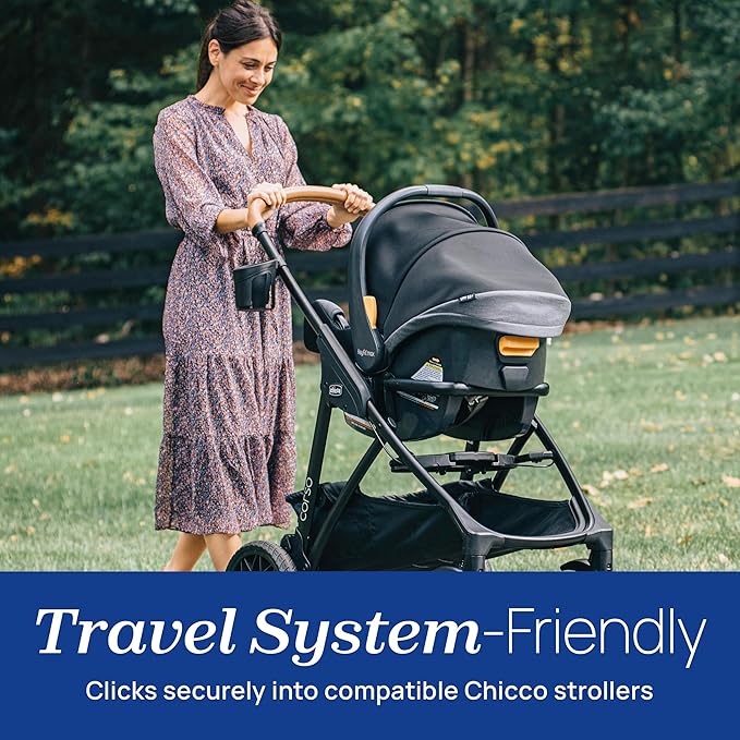 Chicco KeyFit Max ClearTex Infant Car Seat and Base, Rear-Facing Seat for Infants 4-30 lbs., Infant Head and Body Support, Compatible with Chicco Strollers, Baby Travel Gear | Lupine/Purple
