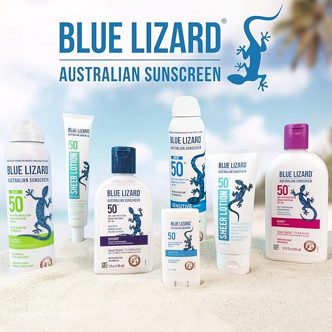 Blue Lizard Baby Mineral Sunscreen with Zinc Oxide, Water Resistant, UVA/UVB Protection with Smart Technology - Fragrance Free, Unscented, SPF 50-5 Fl Oz - Bottle