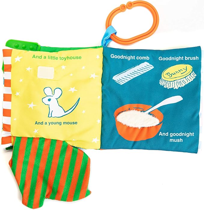 Kids Preferred Goodnight Moon Soft Book with On The Go Clip, 5 Inches